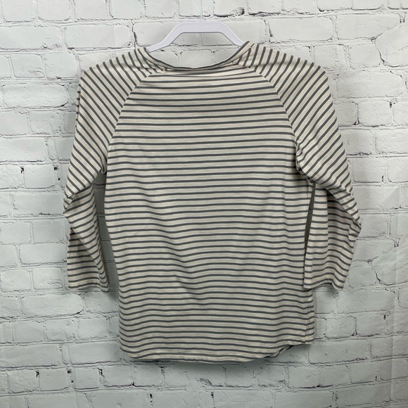 Columbia Womens T-Shirt Scoop Neck Multicolor Stripe Stretch 3/4 Sleeve Medium - Picture 8 of 9